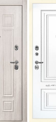 ДМ Гера-2 шагр.RAL1013замки Kale(Дуб филад.кремФЛ-2507/Smalta-04эмальRal9003Белый,пат.серебро)/960Л