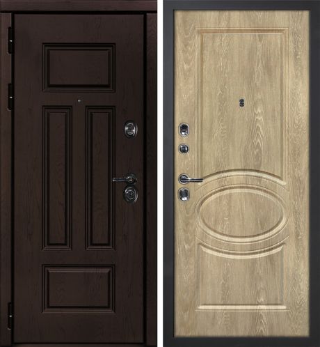 ДМ Э-2 шагрень черный, Cisa Blokator/Kale (ФП-6 дуб крафт./Сиена-1 шале PVC дуб песочный) 860 Л