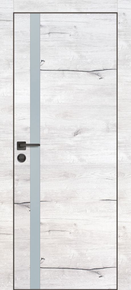 PX-8 PP дуб арктик, 700*2000 лунный мателак /врезка под петли и замок AGB/ черная кромка с 4-х ст