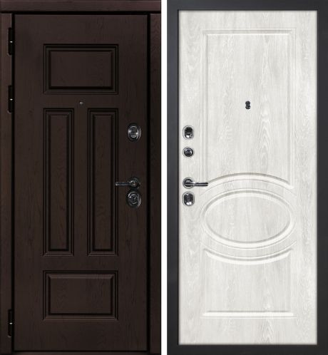 ДМ Э-2 шагрень черный, Cisa Blokator/Kale (ФП-6 дуб крафт./Сиена-1 шале PVC дуб жемчужный) 960 ПР