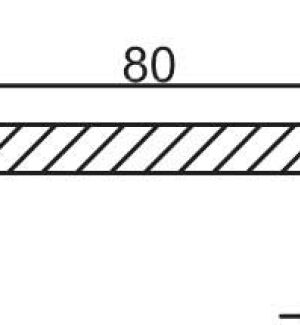 Наличник прямой PP, перламутровый дуб 80*10*2150, телескоп