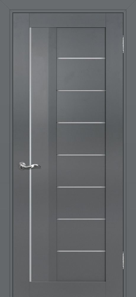 PSC-17 PP, графит 900*2000 стекло белый сатинат
