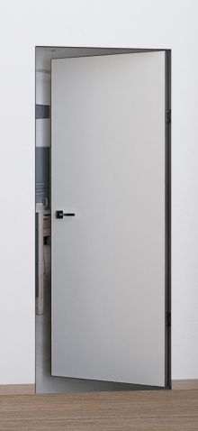PX-0 Invisible REVERS под покраску 800*2300, кромка Черная с 4-х ст./3 пет.KronaK и замок/  ЛВ