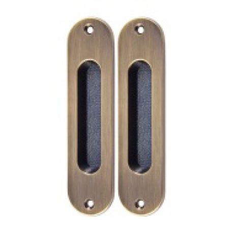 GLOBAL  Компект ручек для раздвижных дверей с замком SDH 01 AB античная бронза