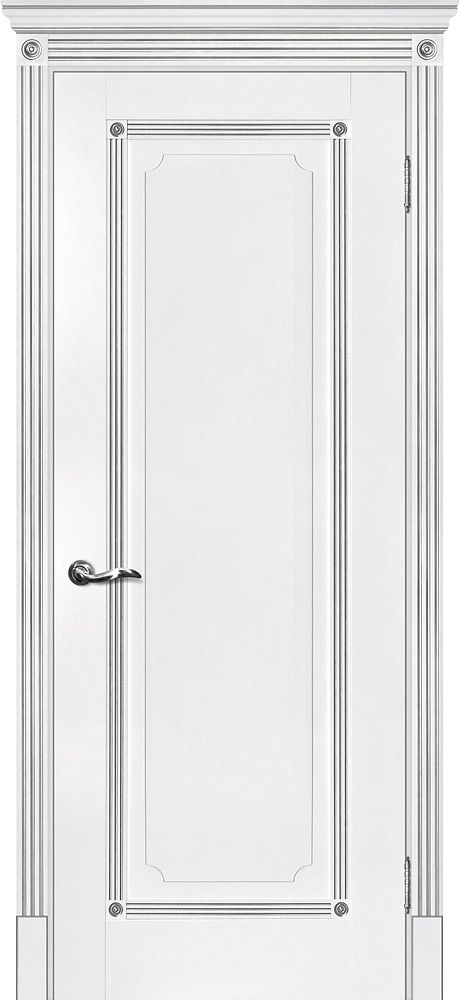 Флоренция-1 PP белый, патина серебро ДГ 900*2000