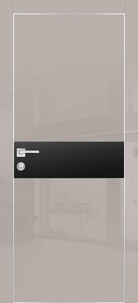 HGX-3 PET латте глянец, 700*2000 стекло черный мателак /врезка под петли и замок AGB/, 2отв.