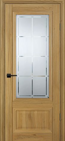 PSC-37 "Classic" nanotex дуб золотистый ДО2000х800 стекло сатинат худ.гравировка