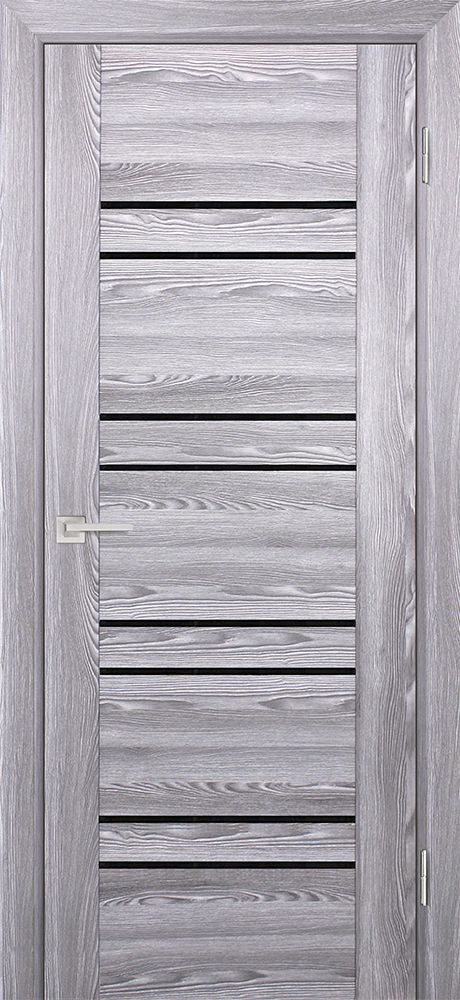 PSK-1 nanotex, ривьера грей 700*2000 стекло черный лакобель