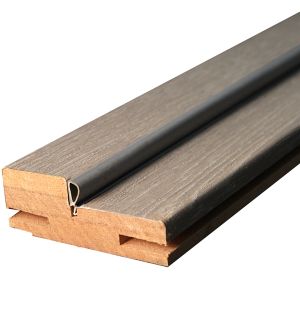 Коробка прямая МДФ PVC,  Дуб графит 74*28*2070 (под телеск.наличник) с упл. /М/