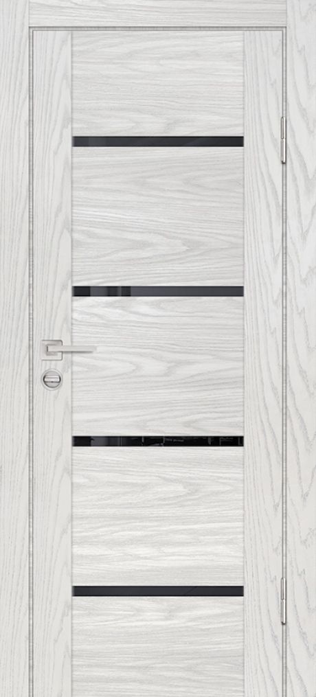 PSM-7 PP дуб скай бежевый, 700*2000 стекло черый лакобель