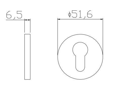 Накладка на ключевой цилиндр ADDEN BAU SC SR-001 GRAPHITE (цвет ГРАФИТ)