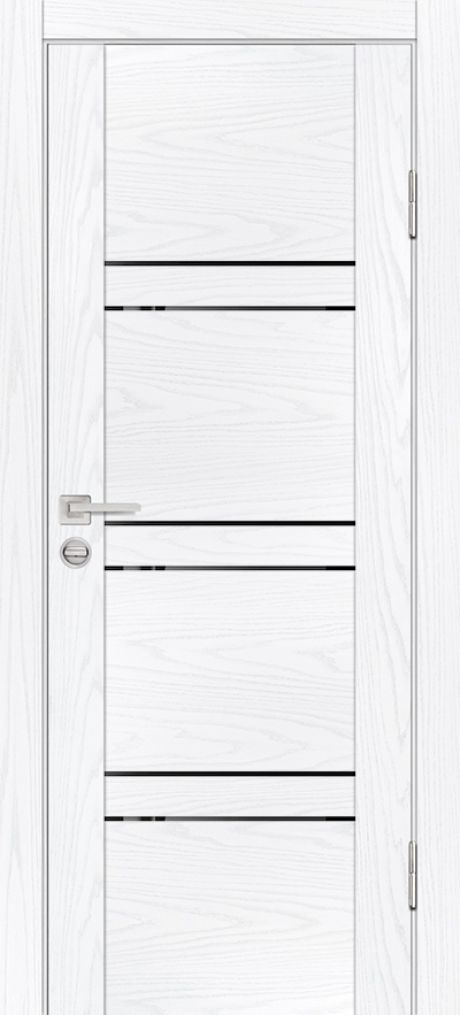 PSM-6 PP дуб скай белый, 700*2000 стекло черый лакобель