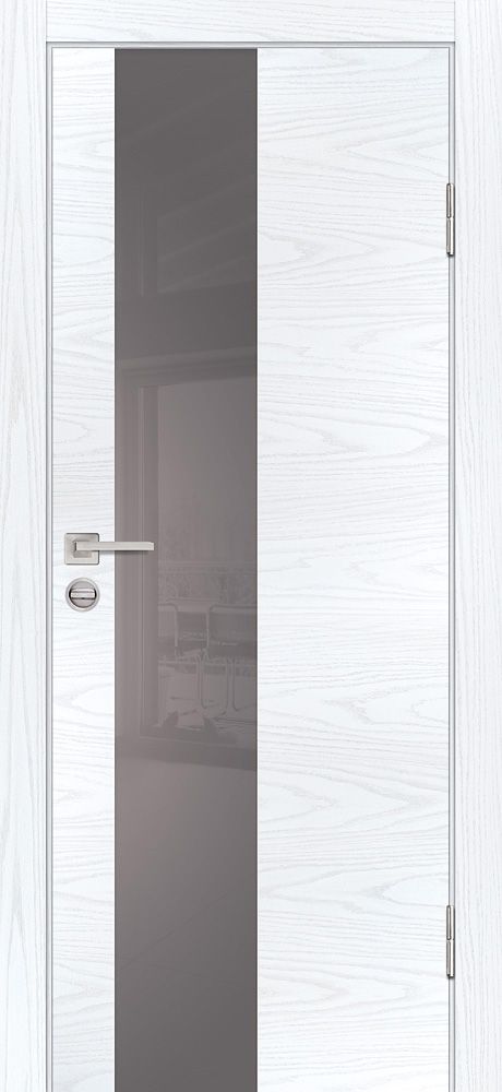 P-6 NEW PP дуб скай белый, 900*2000 стекло серый лакобель