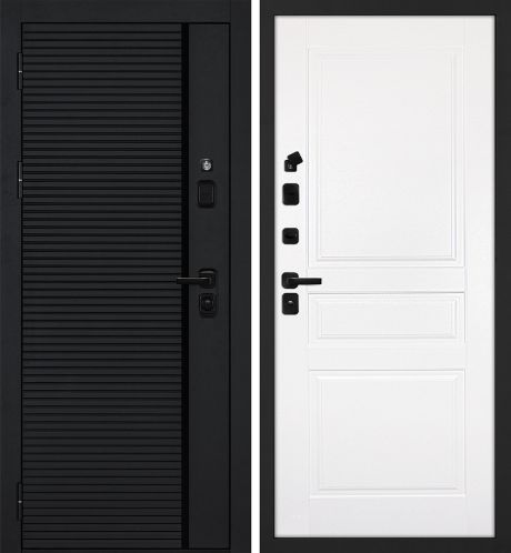 ДМ Галактика-173 муар черный Kale/Border (Черн.мяг.шагр.PR-173/ Smalta-01 эмаль Ral9003 Белый) 980ПР