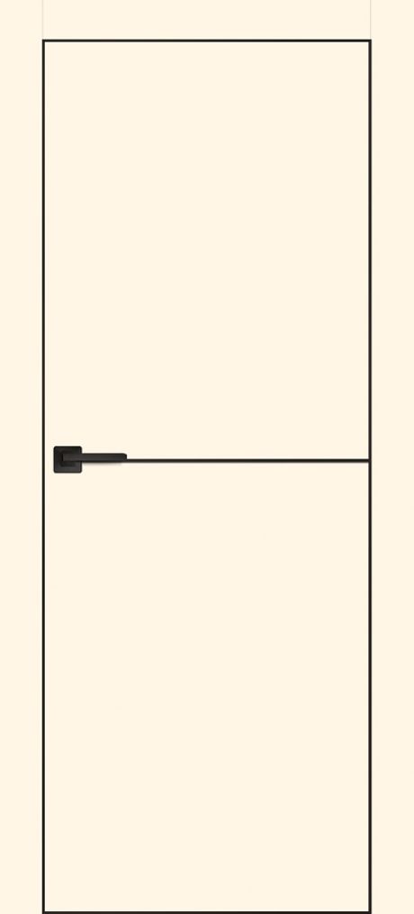 PX-19 PP магнолия, 700*2000 черный молдинг 5мм /врезка под петли и замок AGB/ черная кромка с 4-х ст