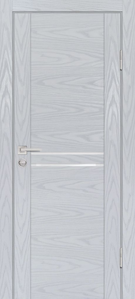 PSM-4 PP дуб скай серый, 550*1900 стекло белоснежный лакобель