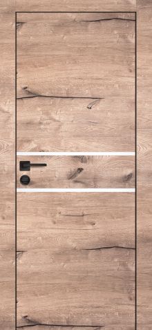 PX-18 PP дуб пацифик, 550*1900 белый мателак /врезка под петли и замок AGB/ черная кромка с 4-х ст