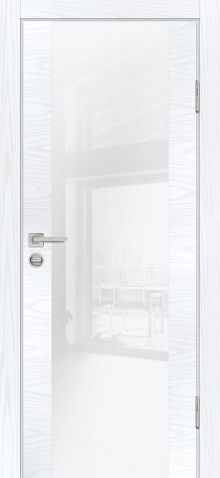 P-7 NEW PP дуб скай белый, 600*2000 стекло белоснежный лакобель