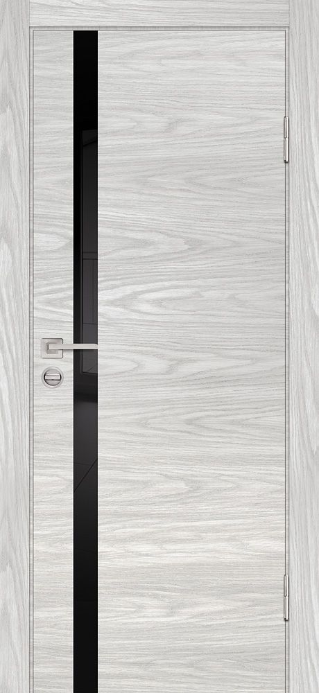 P-8 NEW PP дуб скай бежевый, 900*2000 стекло черный лакобель