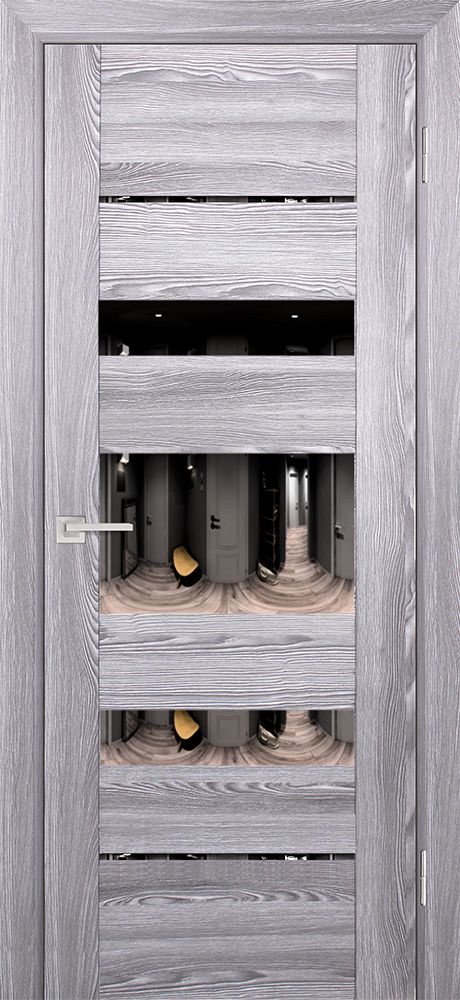 PSK-5 nanotex, ривьера грей 600*2000 стекло тонированное Зеркало