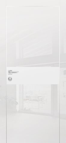 HGX-3 PET белый глянец, 800*2000 стекло белый мателак /врезка под петли и замок AGB/, 2отв.