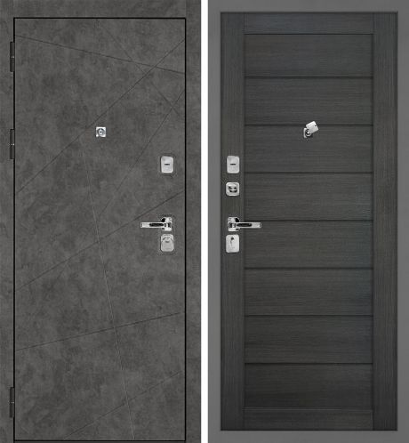 ДМ Урбан-127 муар серый, Kale 252R/Border(Бетон темный ФЛ-127/ТЕХНО 708 грей, глух. вст.)880ПР