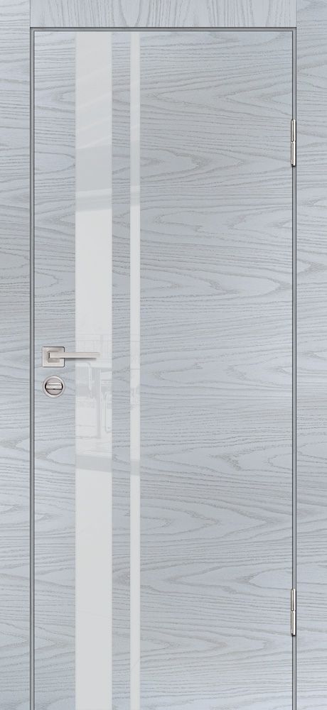 P-16 NEW PP дуб скай серый, 900*2000 стекло лунный лакобель