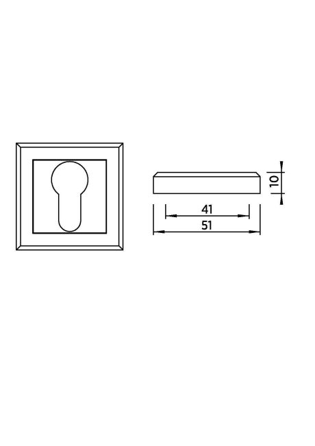 Накладка на ключевой цилиндр BUSSARE B0-30 GRAPHITE (графит)