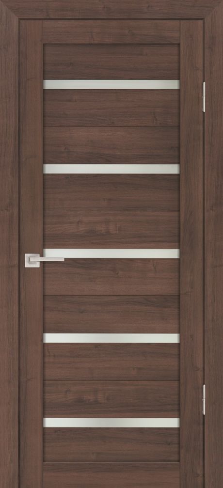 PS- 7  PP,  Орех Пасадена  700*2000 Белый сатинат