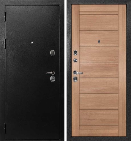 ДМ С-1 титан, замки Гардиан (металл гладкий/ ТЕХНО 708 nanotex миндаль) 960 ПР