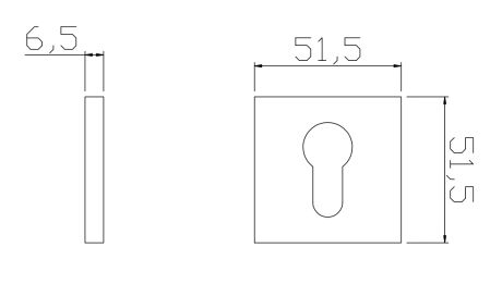 Накладка на ключевой цилиндр ADDEN BAU SC SQ-001 GRAPHITE (цвет ГРАФИТ)