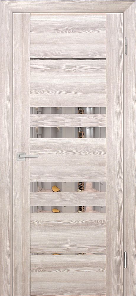 PSK-4 nanotex, ривьера крен-экрю ДП2000х600 стекло зеркало светлое