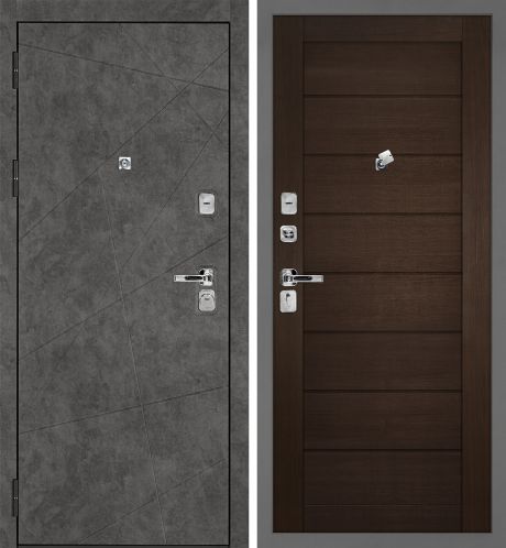 ДМ Урбан-127 муар серый, Kale 252R/Border(Бетон темный ФЛ-127/ТЕХНО 708 венге, глух. вст.)880ПР