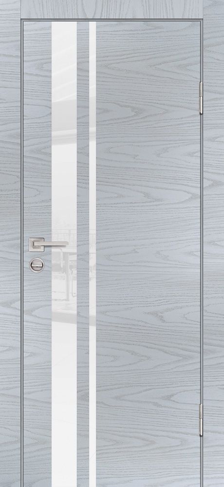 P-16 NEW PP дуб скай серый, 600*2000 стекло белоснежный лакобель