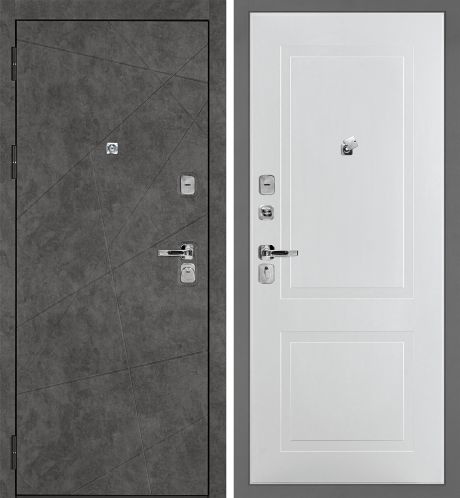 ДМ Урбан-127 муар серый, Kale 252R/Border (Бетон темный ФЛ-127/PR-167 Белый ) 980 Л