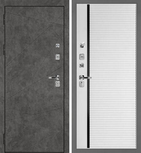 ДМ Урбан-127 муар серый, Kale 252R/Border (Бетон темный ФЛ-127/PR-173 Белый, ст.черное ) 880 Л