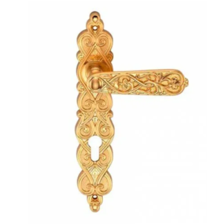 Ручка ARABESCO S.GOLD (CL) (на планке под ключевой цилиндр, матовое золото)