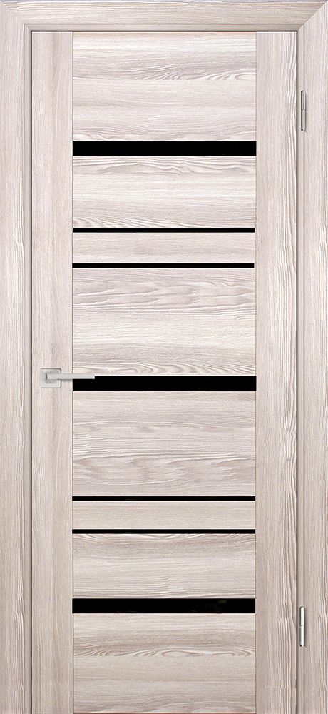 PSK-3 nanotex, ривьера крен-экрю 550*1900 стекло Черный лакобель