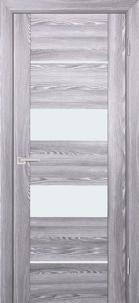 PSK-6 nanotex, ривьера грей 700*2000 стекло Белый лакобель