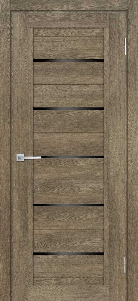 ТЕХНО-809 nanotex, бруно 700*2000 стекло черный лакобель