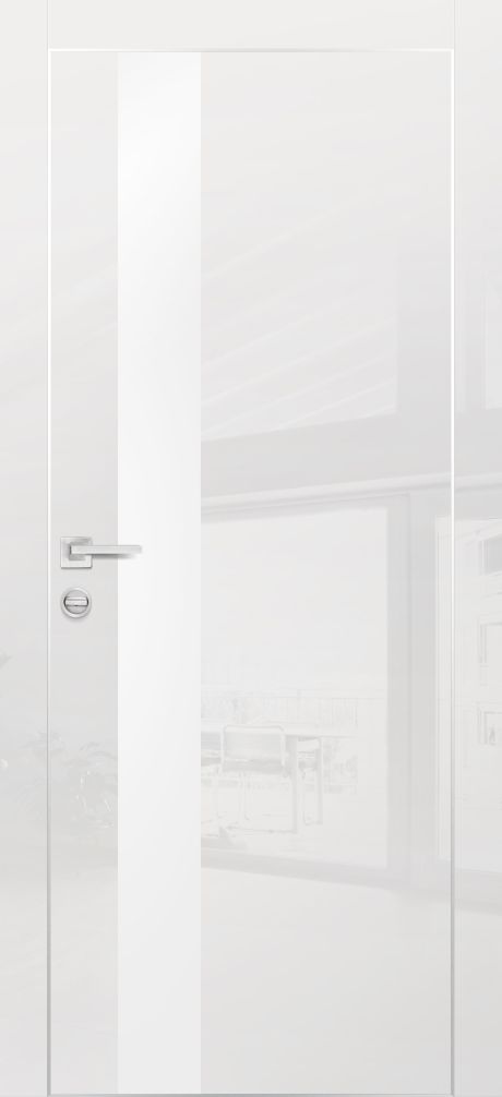 HGX-10 PET белый глянец, 600*2000 стекло белый мателак /врезка под петли и замок AGB/