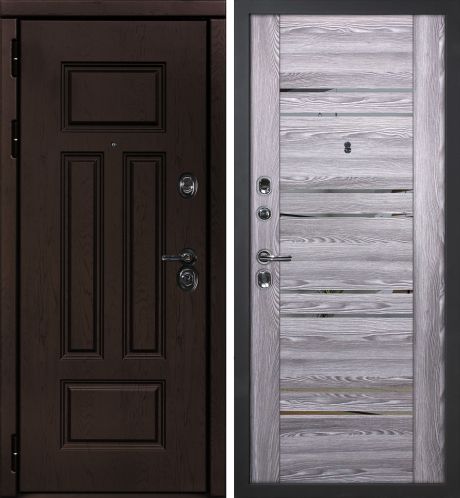 ДМ Э-2 шагрень черный,Cisa Blokator/Kale(ФП-6 дуб крафт./PSK-1 nanotex Ривьера грей зеркало) 960 ПР