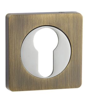 Накладка под цилиндр "Vantage" ЕТ 02 Q бронза/Квадрат/ст.