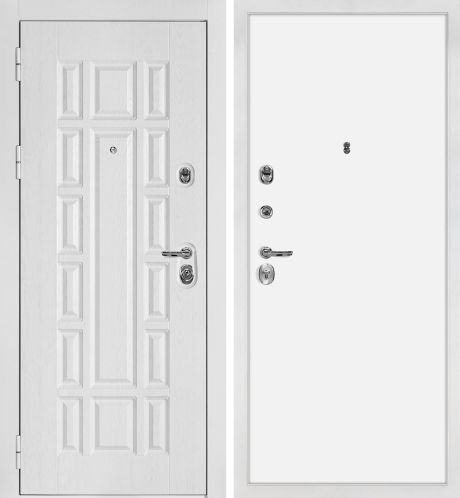 ДМ Квадро-124 бел.шагрень,Kale/Border(Белый дуб факт.ФЛ-124/гладкая, PP белый) 980Л