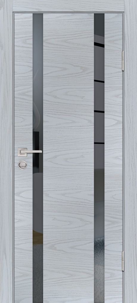 P-9 NEW PP дуб скай серый, 800*2000 стекло зеркало тонированное