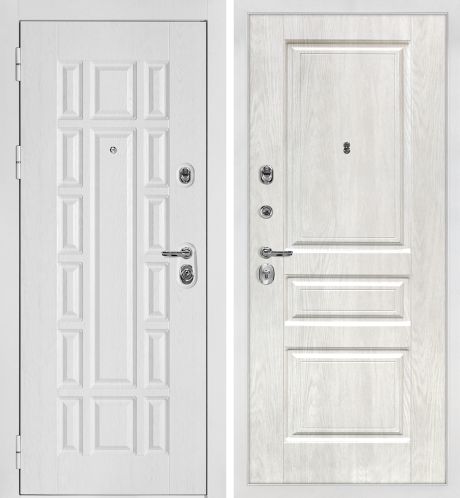 ДМ Квадро-124 бел.шагрень,Kale/Border(Белый дуб факт.ФЛ-124/Версаль-2 шале PVC дуб жемчужный) 980ПР