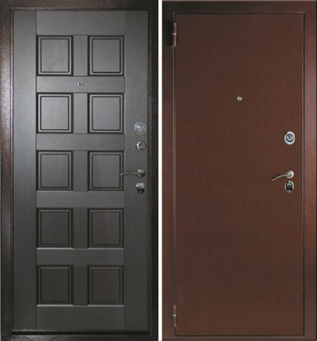 Фаворит металл  860 правая антик медь/СБ-02 сборная МДФ- панель  (квадраты), 16 мм  Венге темный