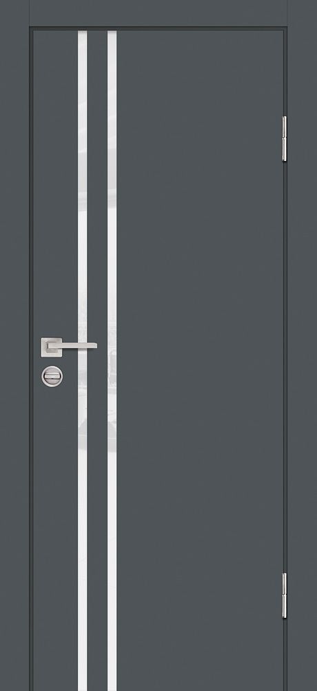 P-11 NEW PP графит, 900*2000 стекло белоснежный лакобель