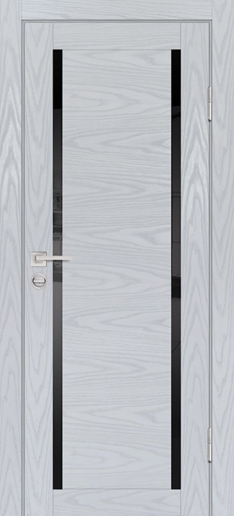 PSM-9 PP дуб скай серый, 550*1900 стекло черый лакобель