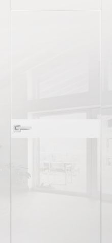 HGX-13 PET белый глянец, 600*1900 стекло белый мателак /врезка под петли и замок AGB/, 2отв.